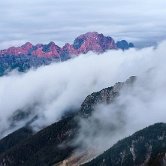 Mountain in the fog